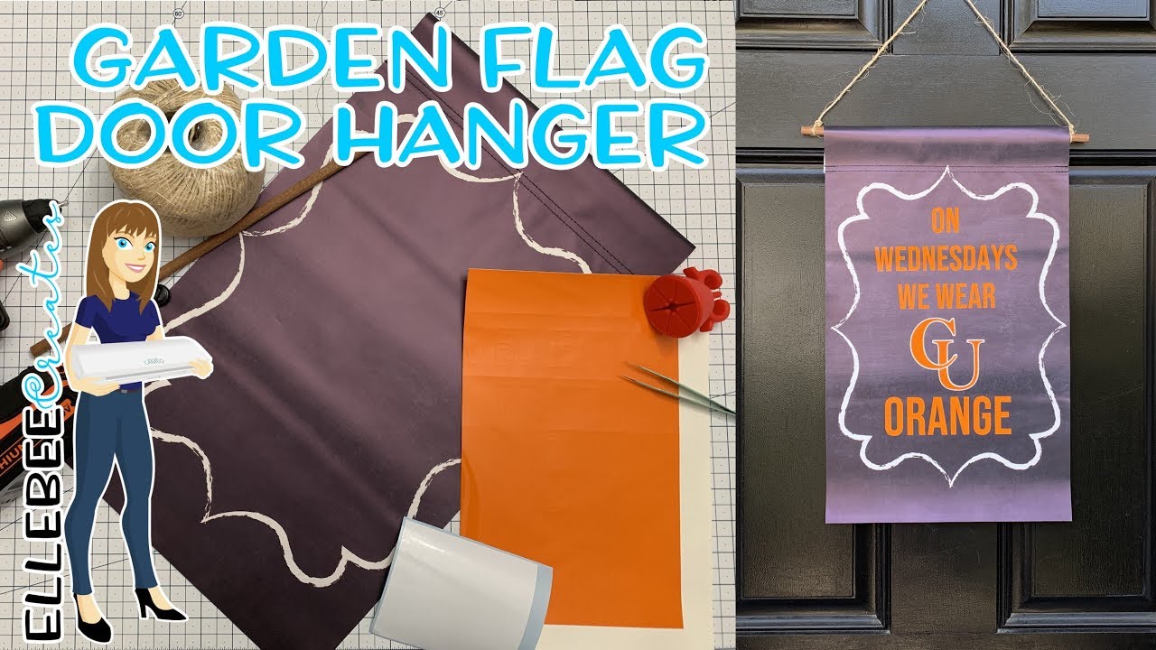 Door Hanger from a Garden Flag using 651 Adhesive Vinyl YouTube