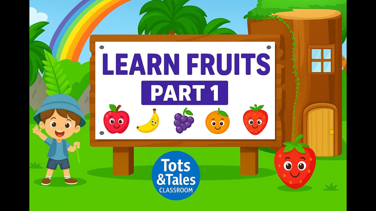 Learn Fruits for Kids | Fun Fruit Names with Cute Animation | Preschool Learning | Part 1