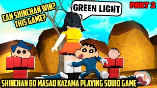 Shinchan bo masao kazama plays squid game in roblox 😱😰 || can shinchan escape? | real voice reveal? screenshot 5