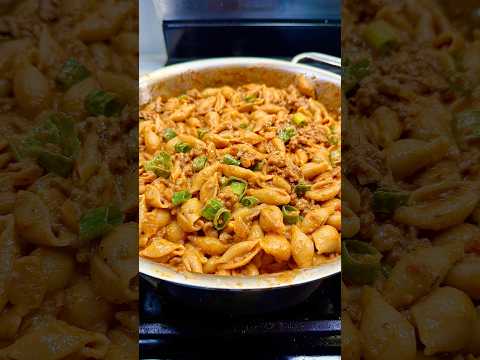 The CREAMIEST Beef & Shells 🤤 #hamburgerhelper