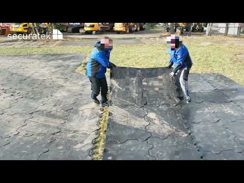 So einfach ist die Montage und Demontage der Scobaplate Bodenschutzplatten