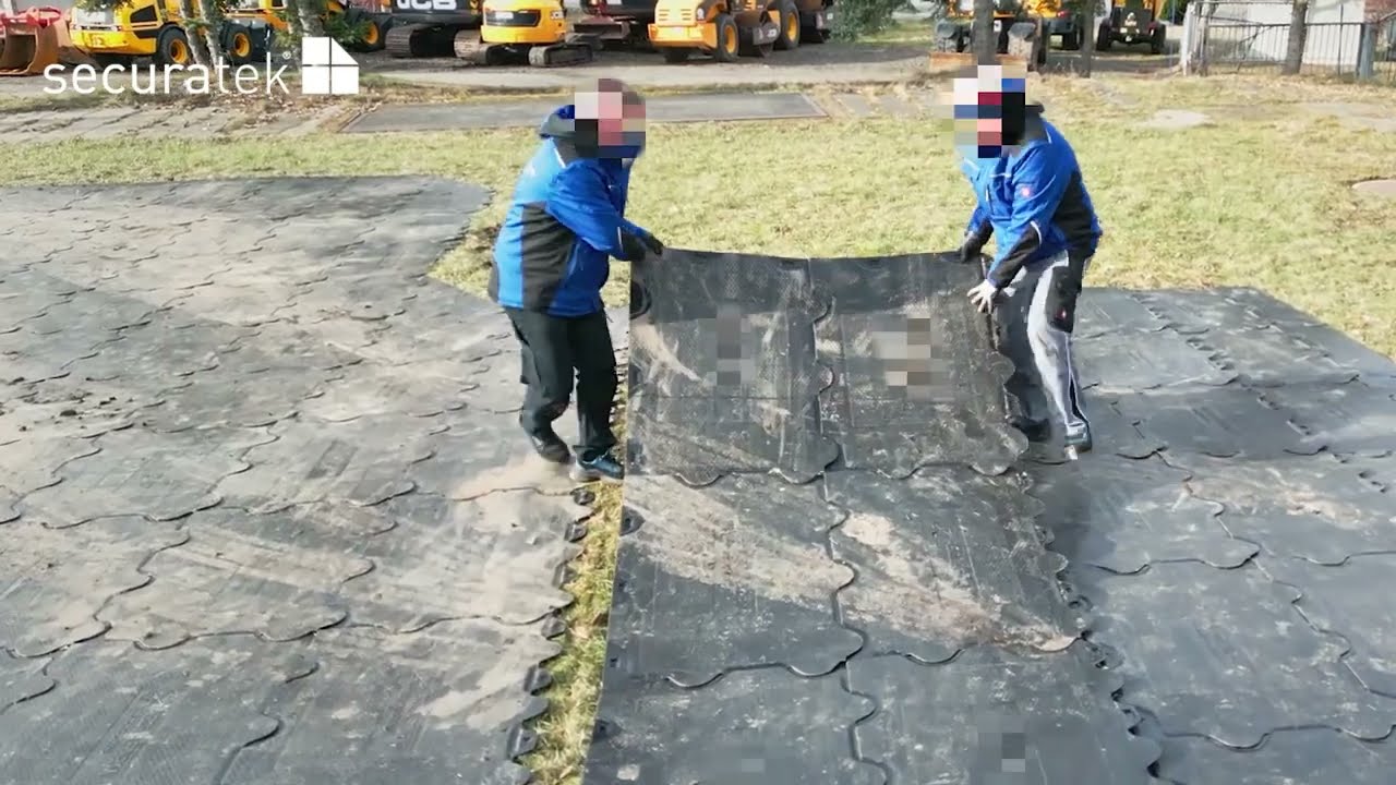 So einfach ist die Montage und Demontage der Scobaplate Bodenschutzplatten