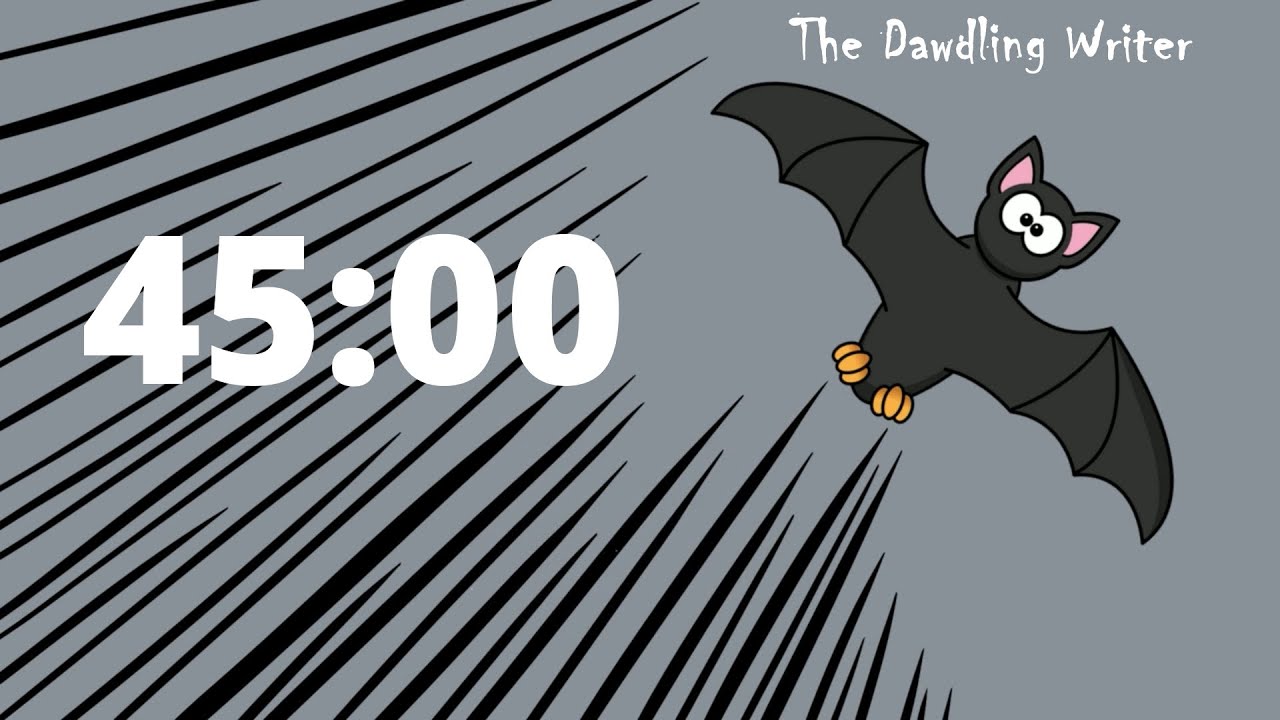 45 Minute SILENT Farting Bat Timer for Productivity, Work, Writing, Reading, Studying, etc.