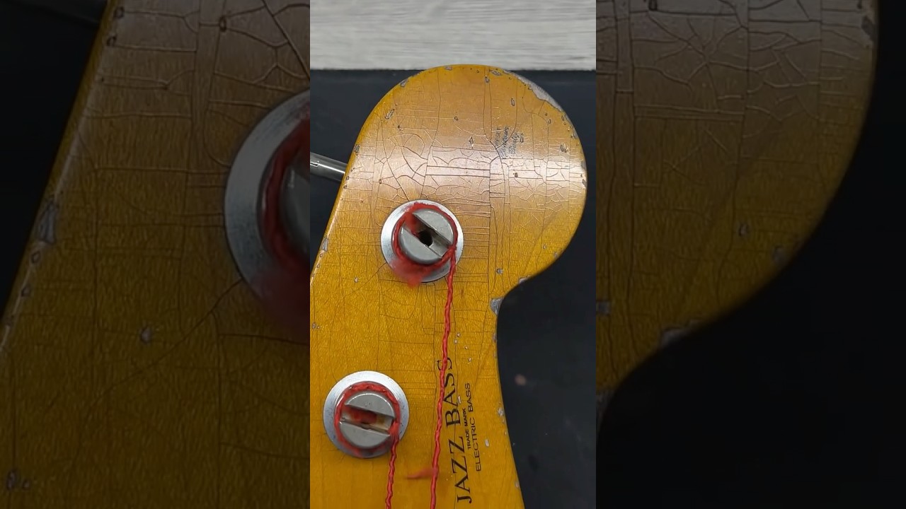 Fender Jazz Bass USA – Headstock Nitro Checking Close-Up | Relic’Art Project 