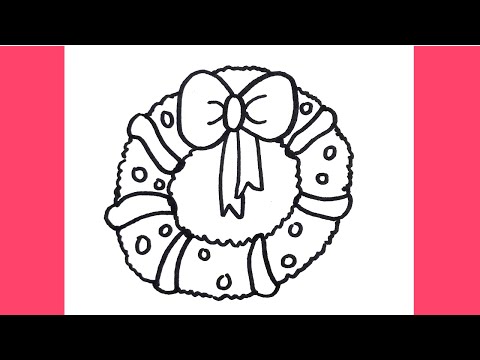 Como desenhar guirlanda de natal