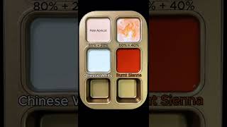 Mixing 20% Chinese White + 80% Burnt Sienna Color #asmr #colormixing #mix #mixing #colors