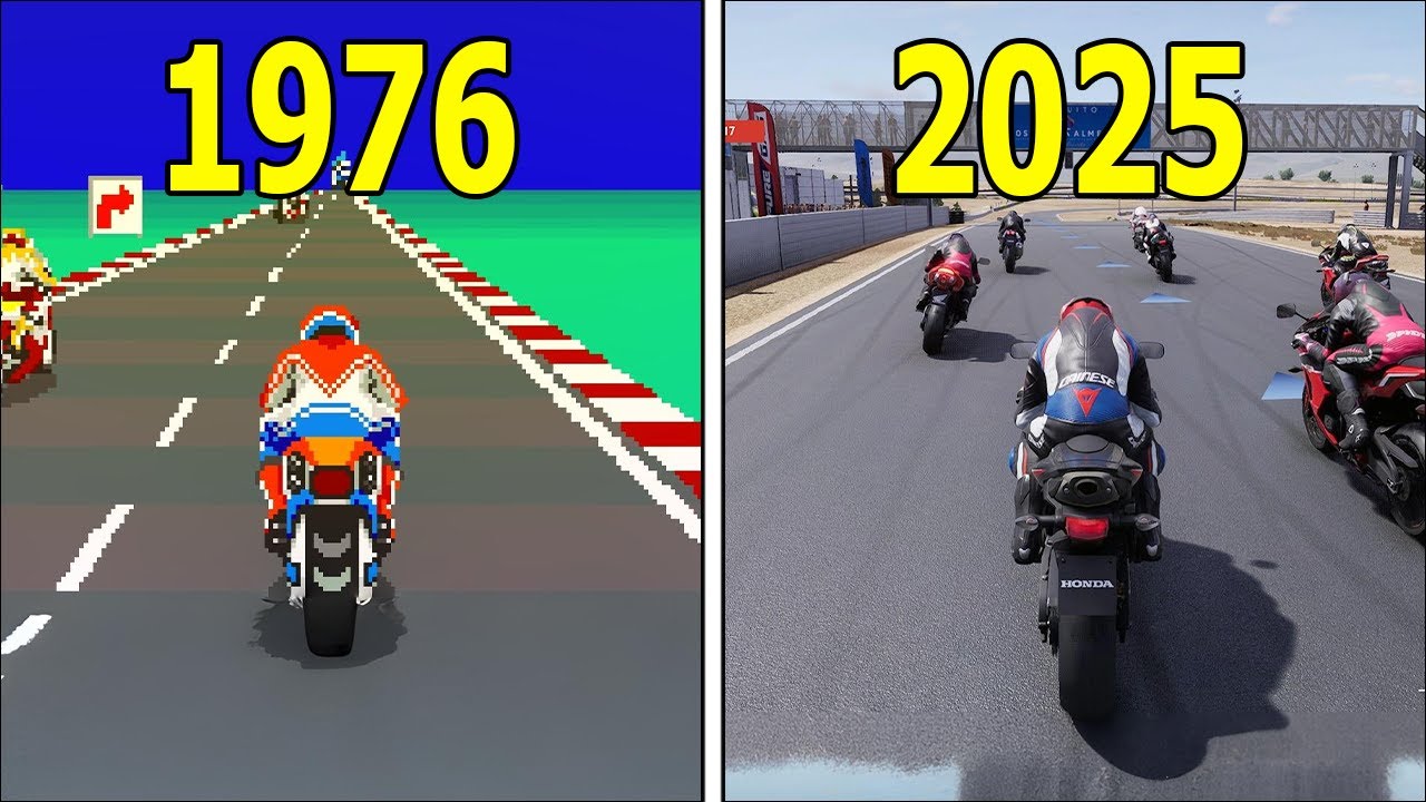 Evolution of Motorcycle Racing Games (1976–2025) - YouTube