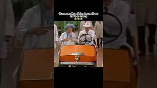 Queen mother sitting in small car looks so funny #short #queenmother #cardriving #funnymoment