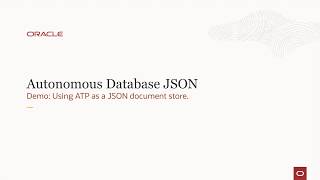 Autonomous Database JSON
