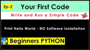 Learn Your First Code - Ep 2 | Hello World Code | Coding for Beginners | Learn Python