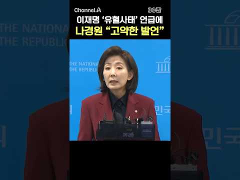 이재명 &amp;#39;유혈사태&amp;#39; <strong>언급에</strong> 나경원 &amp;quot;고약한 발언&amp;quot; / #채널A #shorts #30짤