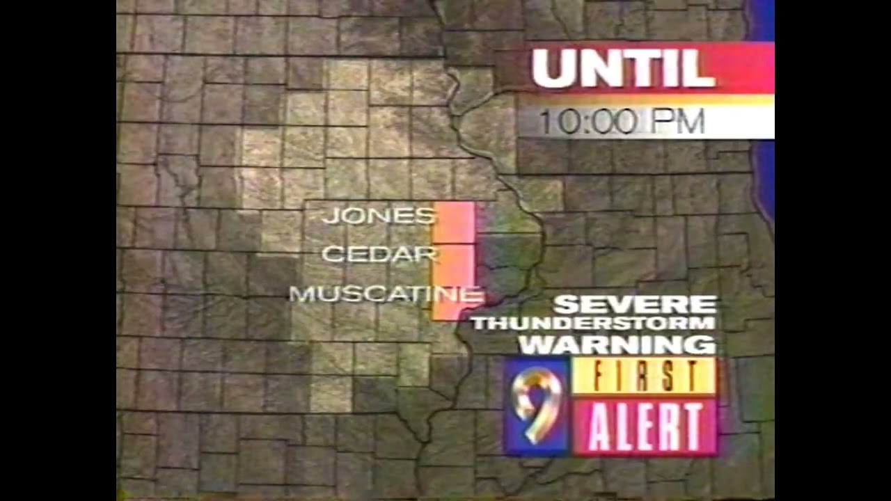 KCRG Severe Weather Cut-In (4/3/99)