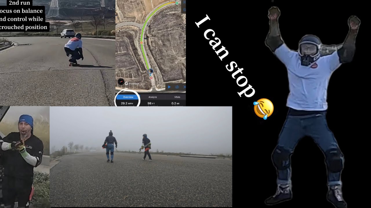 New hill | rain fog sunshine | 29.5 mph 46.2 kph | first use Caliber 3 Rakeless | Becker grip soles