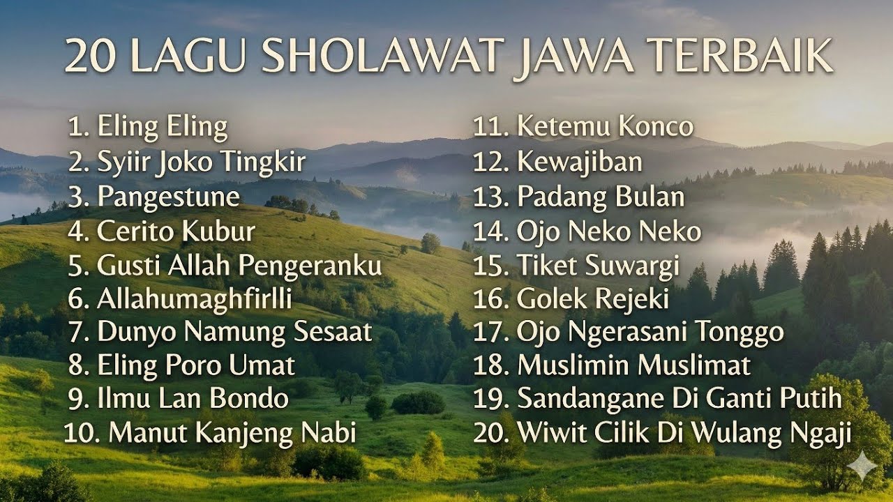 Masih Enak Di Dengar, 20 Lagu Sholawat Jawa Zaman Dulu Full Album Versi Dangdut Koplo Terbaru 2025 🎵