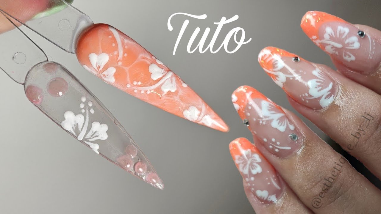 TUTO FLEURS D'HIBISCUS | Nail art printemps 2024