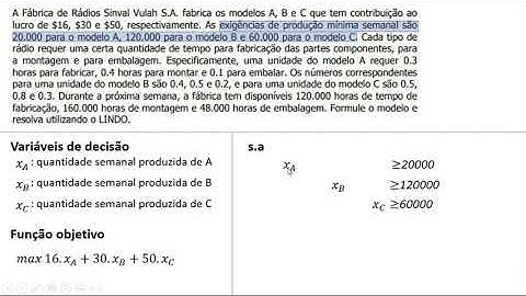Exercício de Pesquisa Operacional Resolvido 02 - Parte1