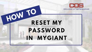 How To Reset My Password in MyGiant