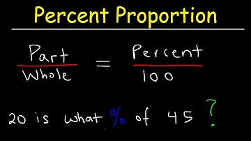 Part, Whole, & Percent Proportion Word Problems