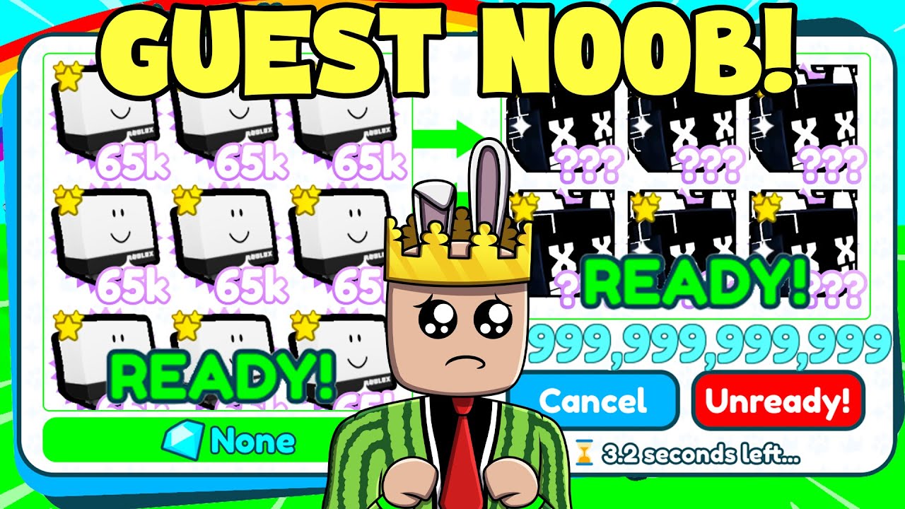 Roblox PSX Pet Simulator X Guest Noob ✨100% NEVER DUPED✨ QUICKEST! + 5 BILL  💎