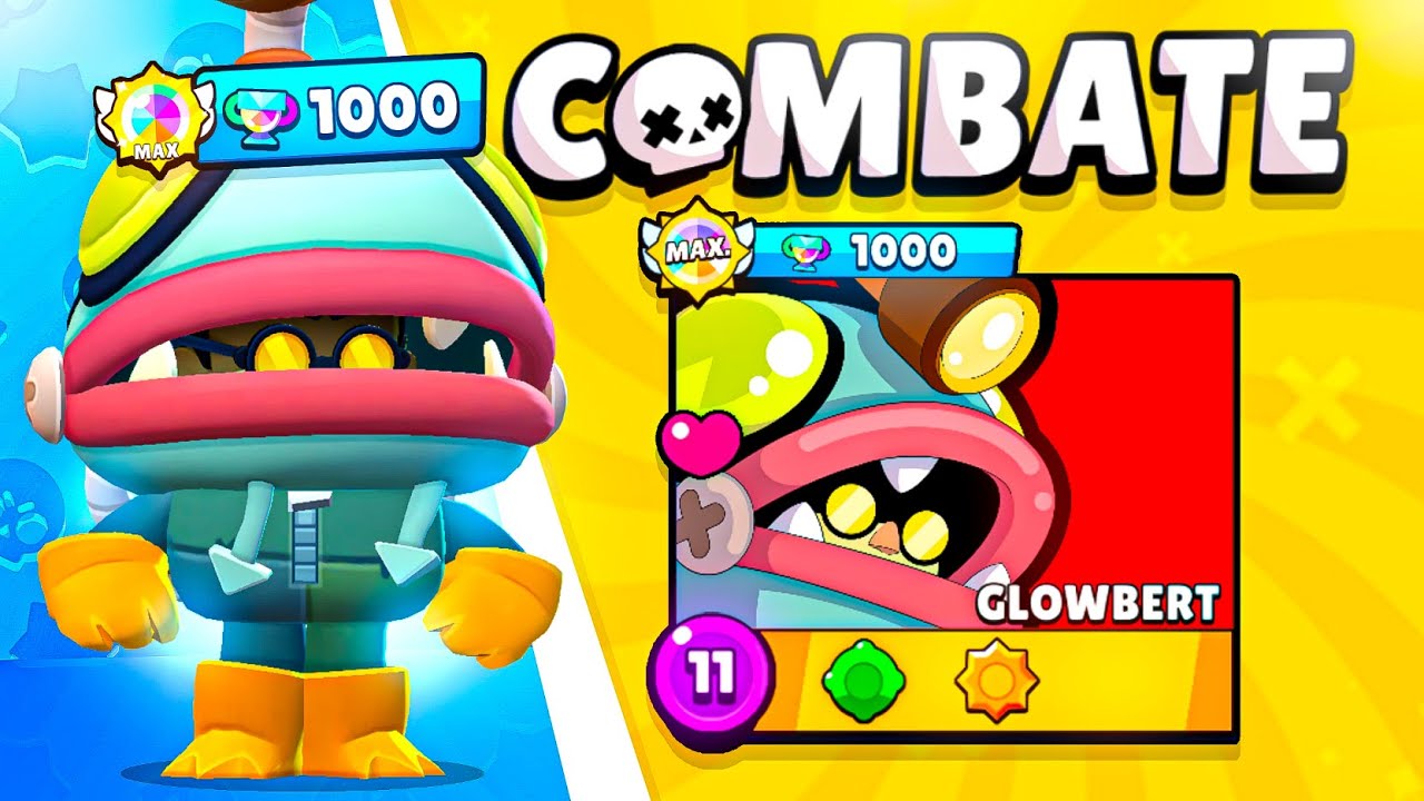 1000🏆 TROFÉUS no COMBATE com o GLOWBERT no BRAWL STARS!