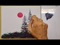 How to Paint Landscape Easily / Acrylic Painting idea on Canvas / for Beginners