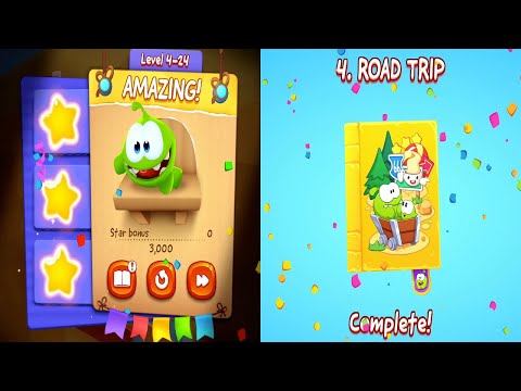 Cut the Rope Remastered - Chapter 4 - Road Trip [3 Stars] All Levels Walkthrough