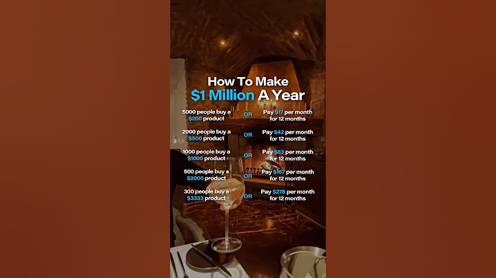 How To Make $1,000,000 A Year 💸