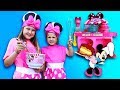 Minnie Mouse Kitchen! Kids Pretend Play Baking with Happy Birthday Cake & Food Toys