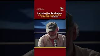 Irish actor Liam Cunningham in tears while remembering a child killed in Gaza