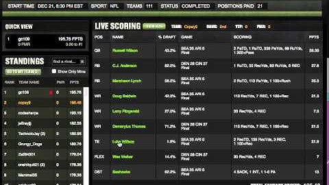 $1000 1st Place DraftKings NFL Lineup $50 Entry 5k Guaranteed