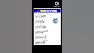 25 Adjective sentence in english #english #basicenglishspeaking