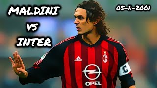 Legend PAOLO MALDINI Shows His Defensive Prowess, Positioning And Class Against INTER (May 2001)