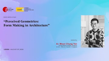 CAAD - Chennai Academy of Architecture and Design - Lecture Series -  Ar. Woon Chung Yen