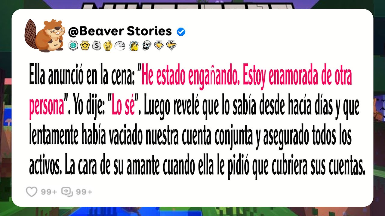 Ella anunció en la cena: 