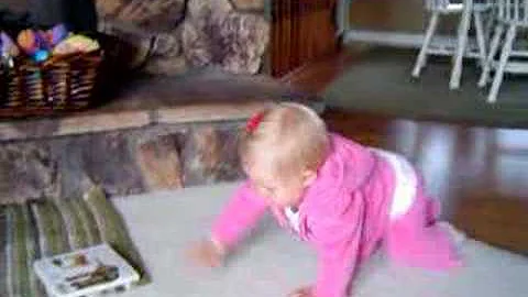 Isabelle McCullough crawling and standing @ 8 mont...