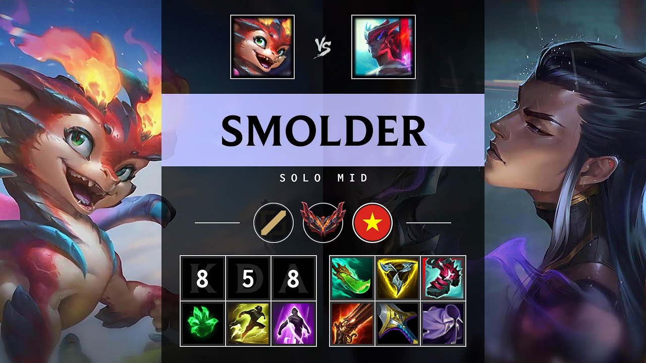 Smolder Mid vs Yone - VN Grandmaster Patch 25.18 - YouTube