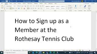 How to Join the Rothesay Tennis Club - Video Tutorial screenshot 5