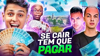 CAIU PAGOU!! DESAFIO VALENDO DINHEIRO NO FREE FIRE!!