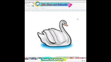 how to draw a real swan #swan #short #shorts #coreldraw