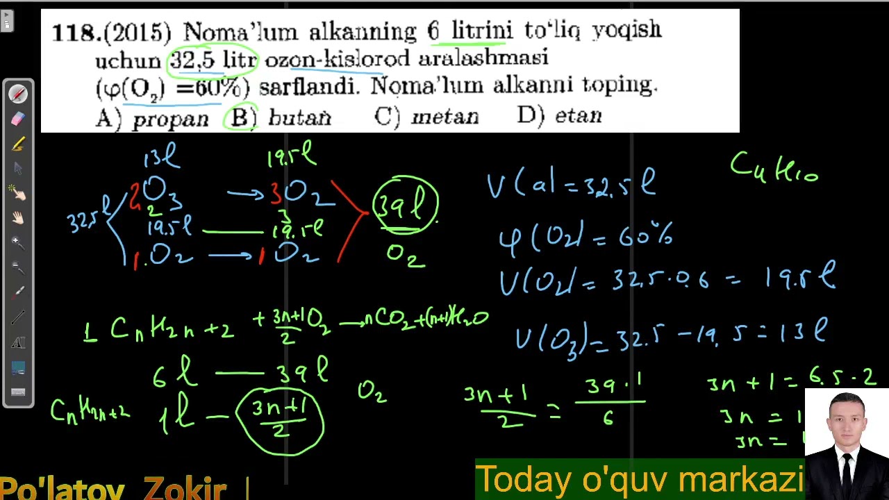 MEGA KIMYO 42-MAVZU 118-120-126-127-128-157-173-183-185-SAVOLLAR TAHLILI