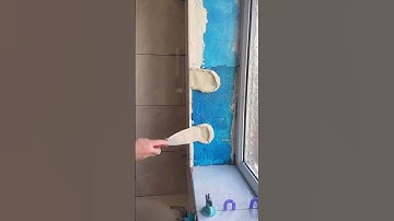 Window sill stone closing installation #walldesign #closing #walldecor