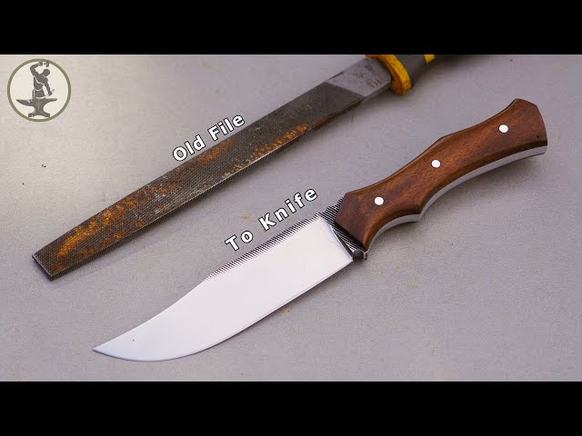 I Made An Incredible Hunting Knife Out Of Old Files class=