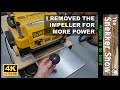 What happens when you remove the impeller from the planer?