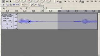 Audacity - the control tool bar