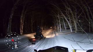 Tug Hill Snowmobiling at 2am