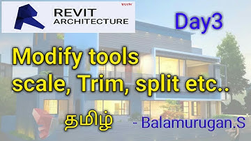 Revit Modify tools continuation | Day3 | tamil tutorial # தமிழ்
