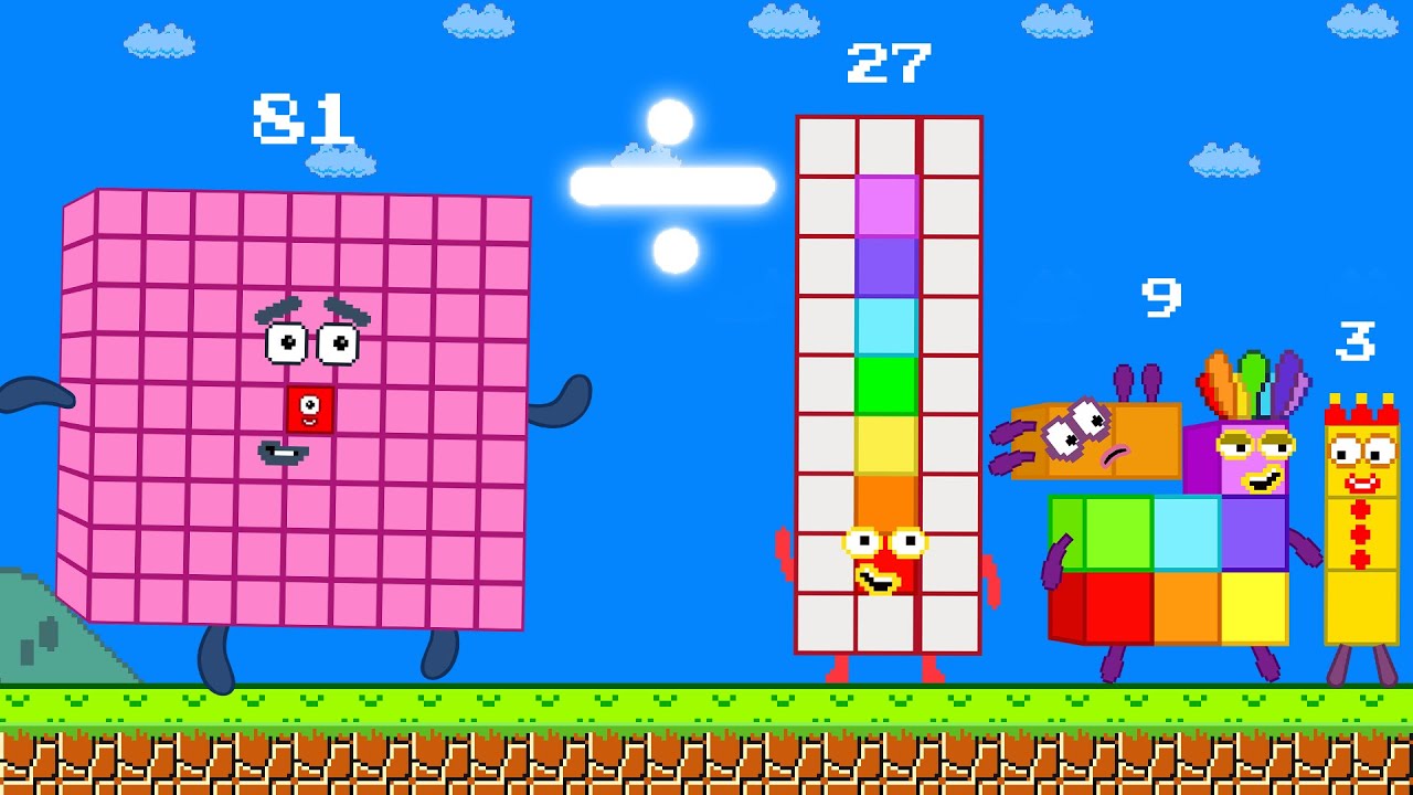 Giant Number Division | Number 3 to 81 Escapes the Maze Mayhem in Super Mario bros | GM Stories