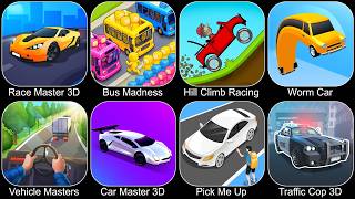Race Master 3D, Bus Madness, Hill Climb Racing, Wormcar, Vehicle Masters, Pick Me Up 3D screenshot 1