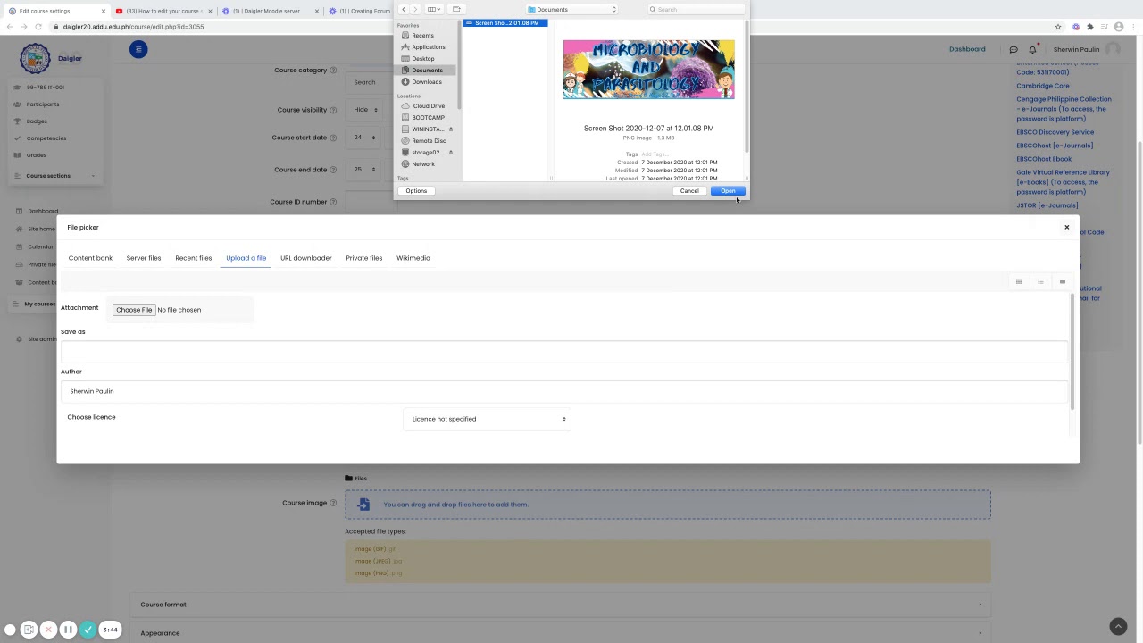 How to edit your course settings in Moodle (Daigler20) - YouTube