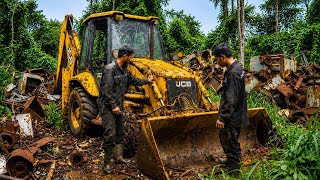 ASMR Car Restoration! Full Restoration of an Abandoned JCB 3CX Backhoe Loader From Ruins to Like New